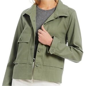 A loves A Army Green Button Down Oversized Cotton Jacket $159 Retail